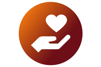 an icon of a hand holding a heart